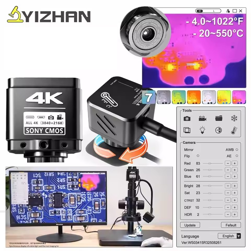 Electronics Repair Tools - YIZHAN Warmtebeeldcamera 256*192 Pixels 4k Elektronica